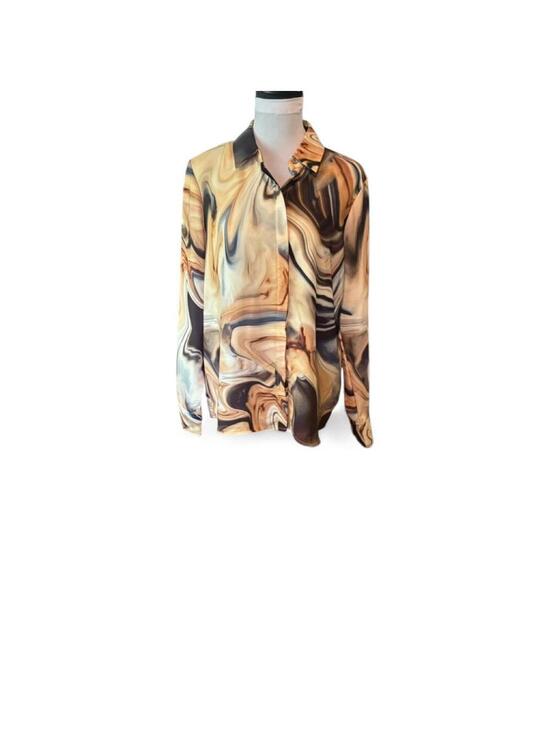 Rachel Zoe Tops - Rachel Zoe marble print button up shirt  Size M